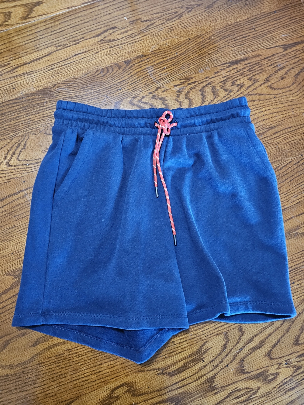 Athletic Works Navy Blue Women's Athletic Shorts with Pink Drawstring